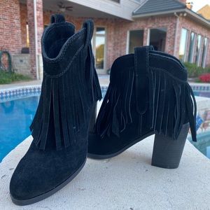 NWT Splendid Carden Western Fringe Ankle Boots